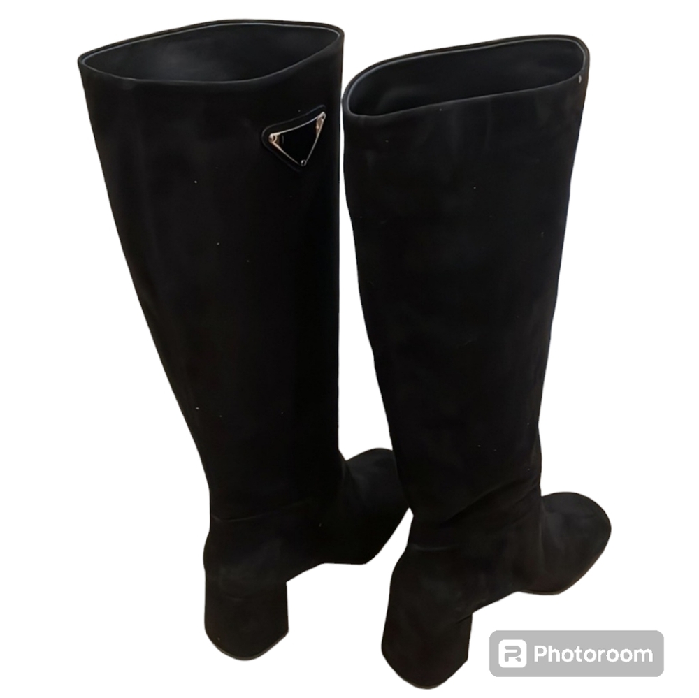 Prada Calzature Donna Camoscio knee high boots